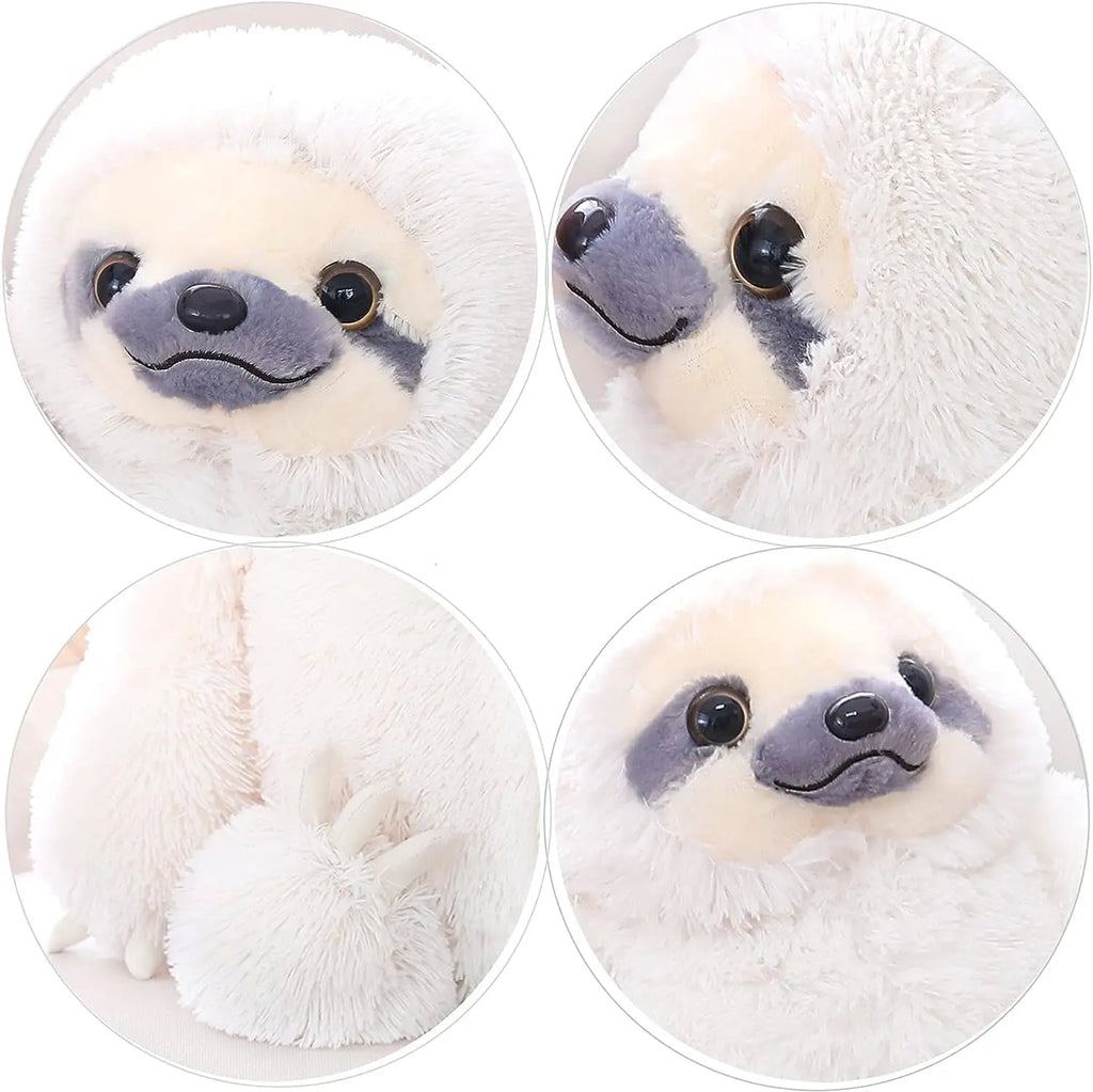 Ivory Plush Sloth Stuffed Animal Toy - 15.7 Inch Cute Teddy Bear for Kids' Birthday Gifts and Baby Dolls