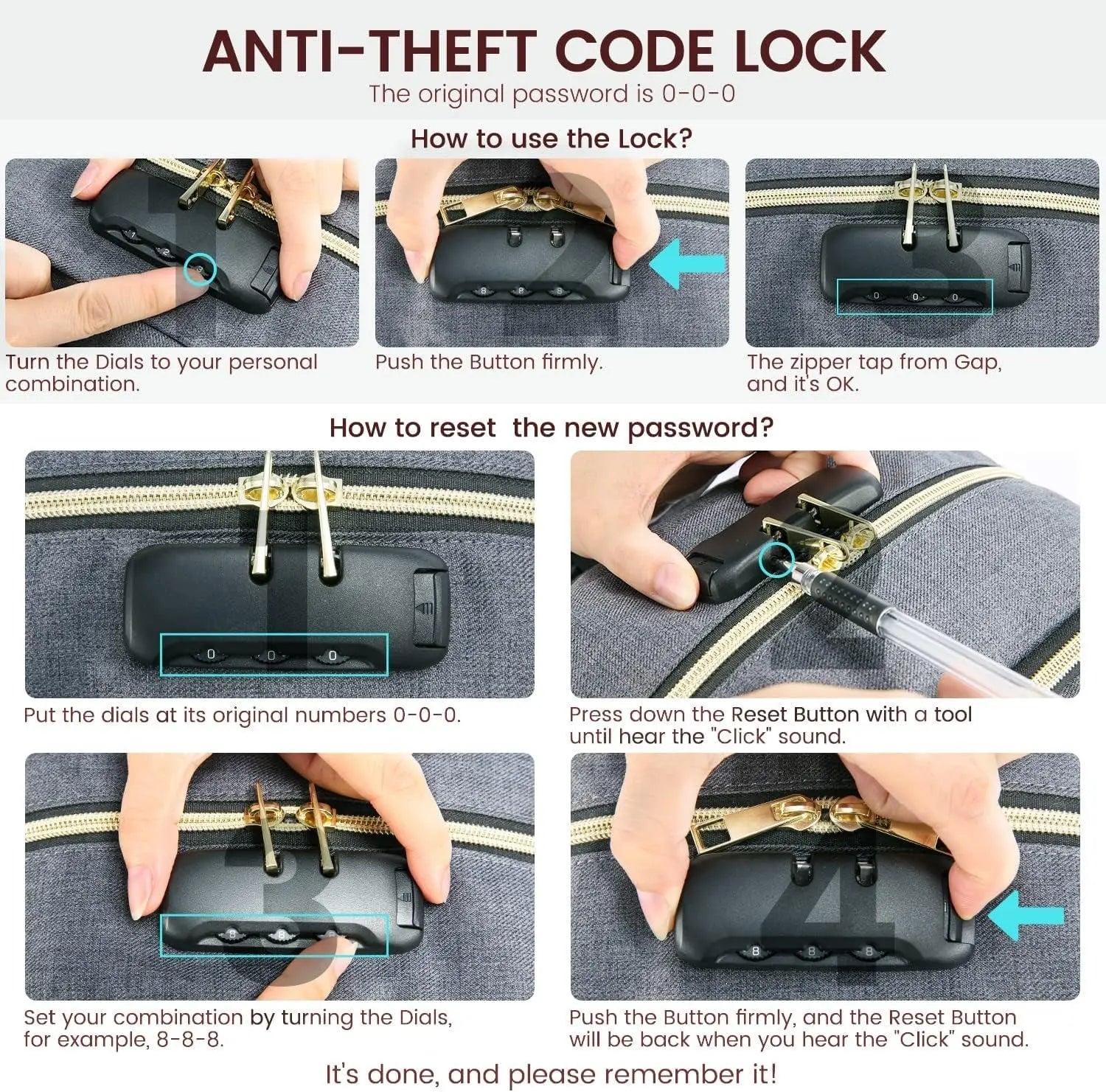 Unisex Anti-Theft Laptop Backpack for Travel and Work, Fits 15.6 Inch Laptops, Grey