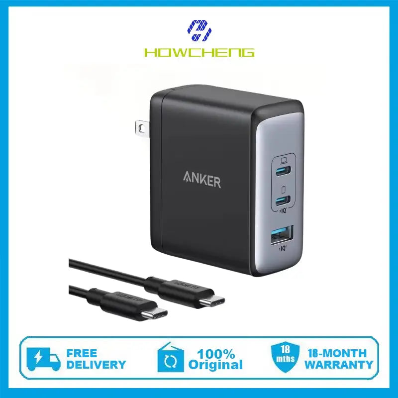 Anker 100W USB-C 736 Nano II 3-Port Fast Compact Wall Charger