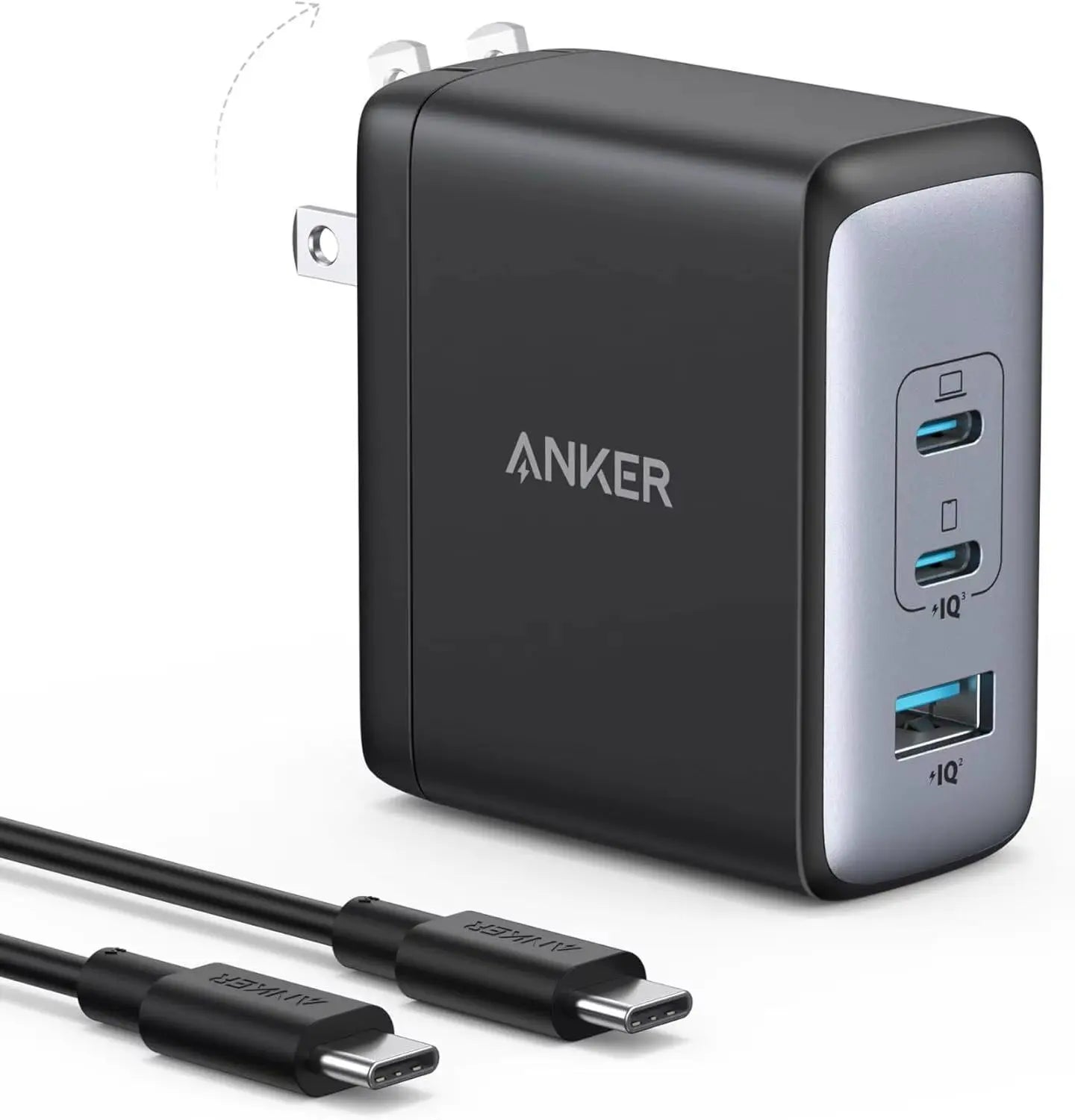 Anker 100W USB-C 736 Nano II 3-Port Fast Compact Wall Charger