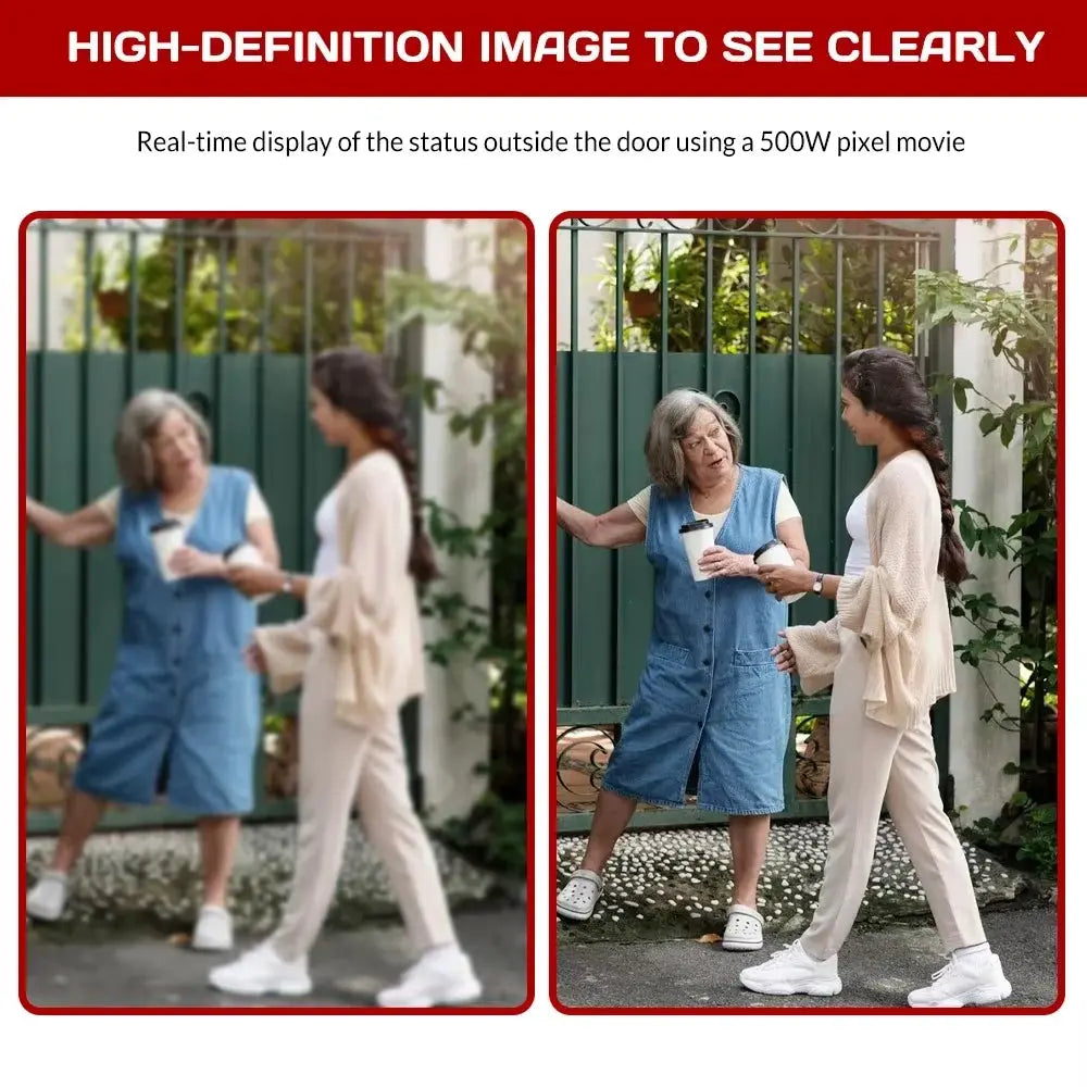 WiFi Wireless Intercom Smart Doorbell with 4.3-Inch IPS Screen, HD Video Surveillance, and Two-Way Intercom