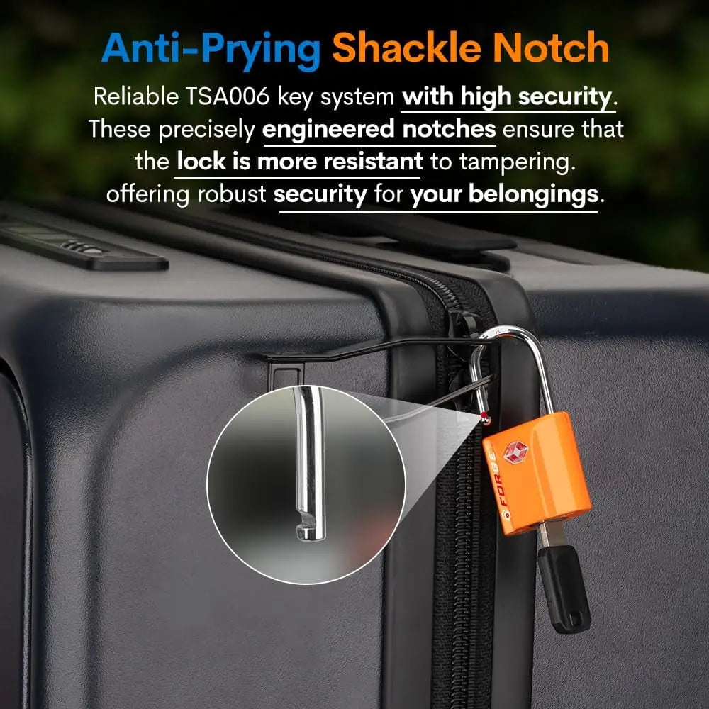 TSA-Approved Travel Locks with Ultra-Secure Dimple Key Mechanism and Zinc Alloy Construction