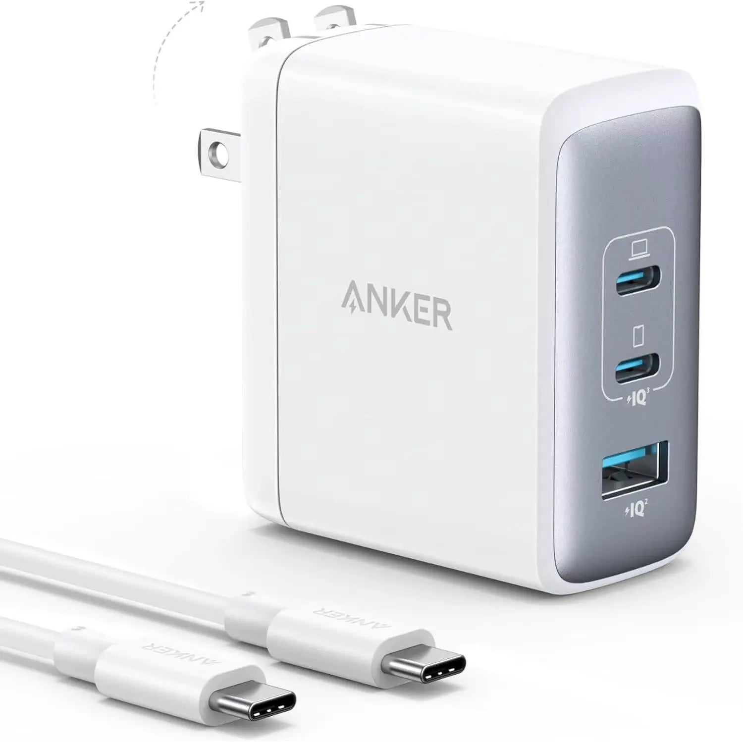 Anker 100W USB-C 736 Nano II 3-Port Fast Compact Wall Charger