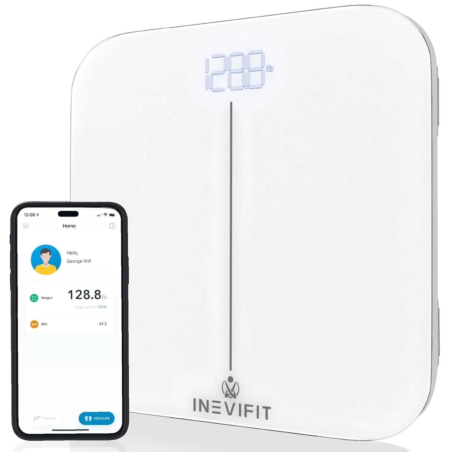 Premium Smart Bathroom Scale - Accurate Bluetooth Digital Body Weight and BMI Measurement for Multiple Users