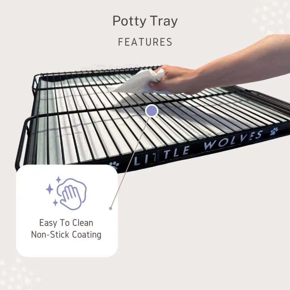 Puppy Potty Tray Essentials: Durable Reusable Tray with Dog Pee Pads and Housebreaking Supplies