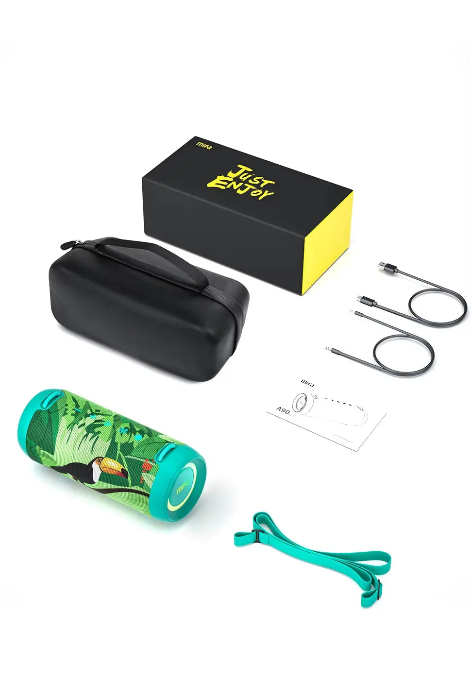 A90 Bluetooth Speaker - 60W Output Power with Class D Amplifier for Superior Bass Performance, Ideal for Camping