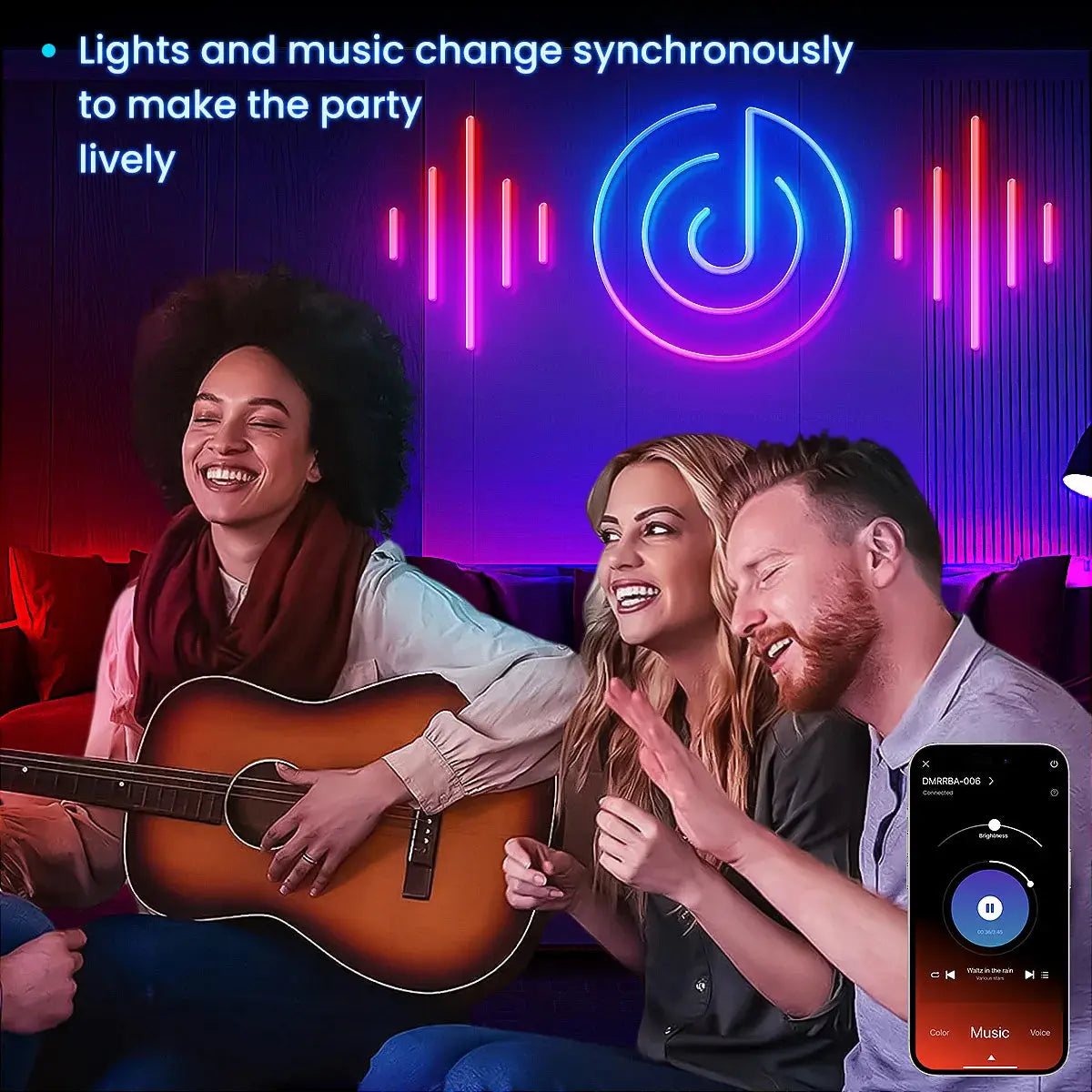 Flexible RGB LED Rope Lights with Remote and App Control for Bedroom Ambiance