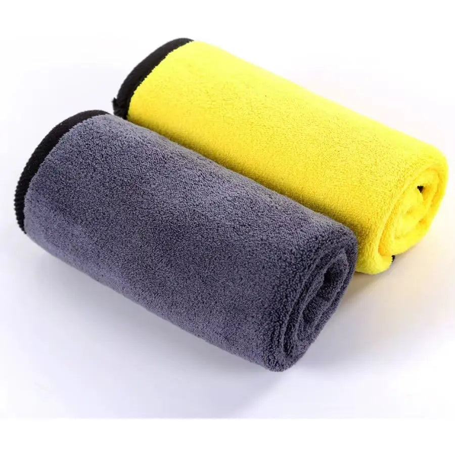 Microfiber Cleaning Towels - 6 Pack, 16 x 16 Inches for Automotive Detailing, Glass Cleaning, and Electronic Screen Care