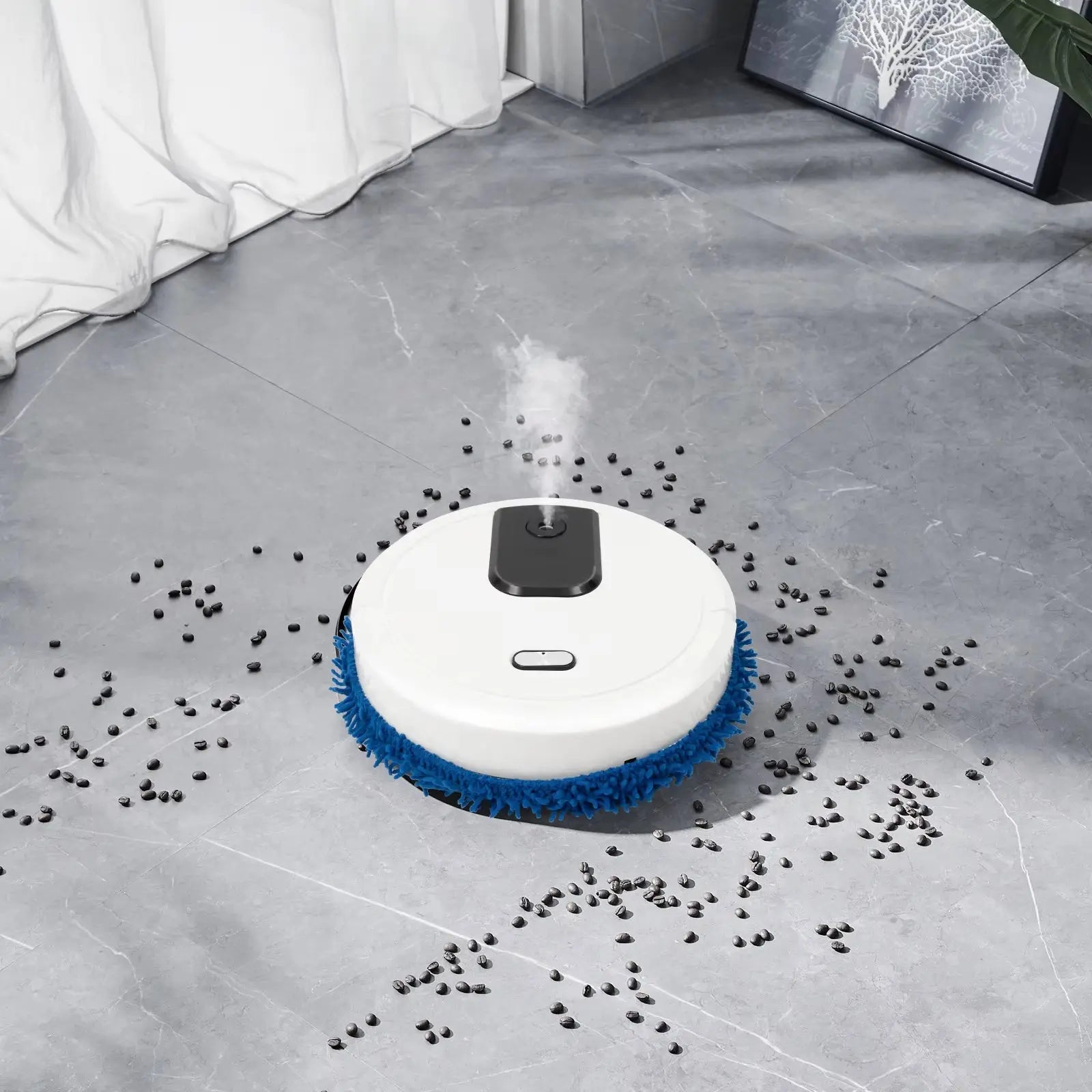 Professional Robotic Vacuum and Mopping System - Mini Automatic Sweeper for Wet and Dry Cleaning, 5W Suction Power