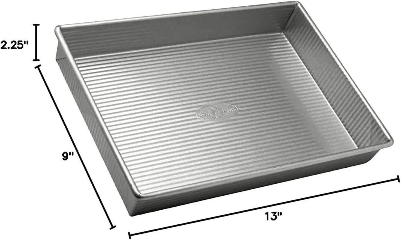 Bakeware 9 x 13 Inch Rectangular Cake Pan with Nonstick Quick Release Coating, Aluminized Steel