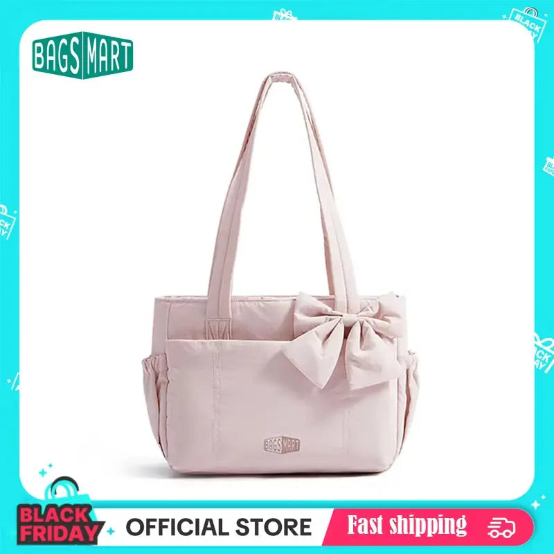 Women's Padded Tote Bag - Large Capacity Travel Handbag for Daily Commute