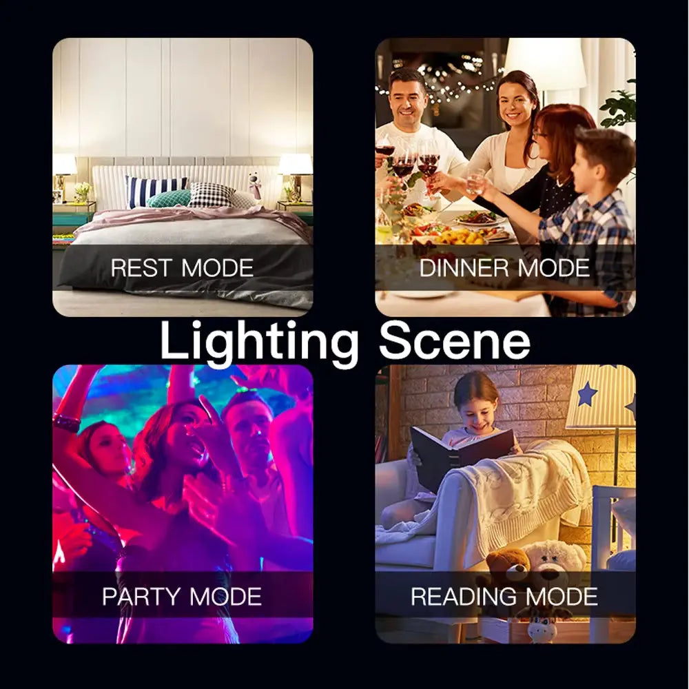 Tuya Zigbee GU10 Smart LED Bulbs - RGB and C+W Dimmable Lamps with Smart Life App Control and Voice Compatibility for Alexa/Google