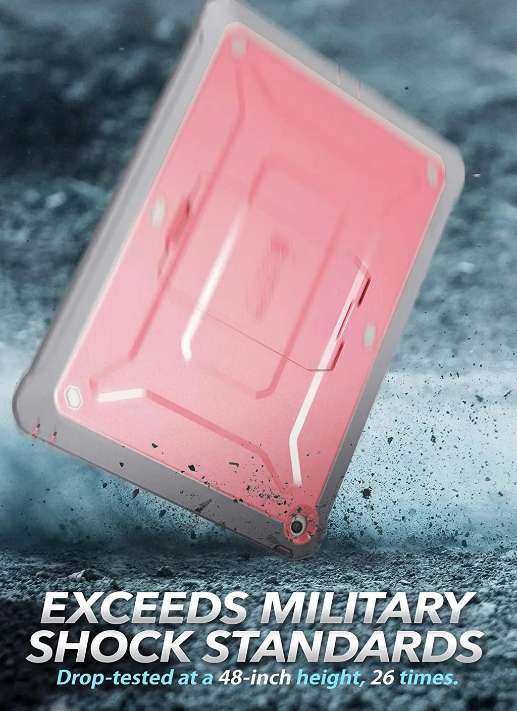 Unicorn Beetle Pro Heavy Duty Rugged Case with Screen Protector for iPad 9th Generation (10.2", 2021) and Compatible with 8th/7th Generations (2020/2019), Rose Gold, with Built-In Stand