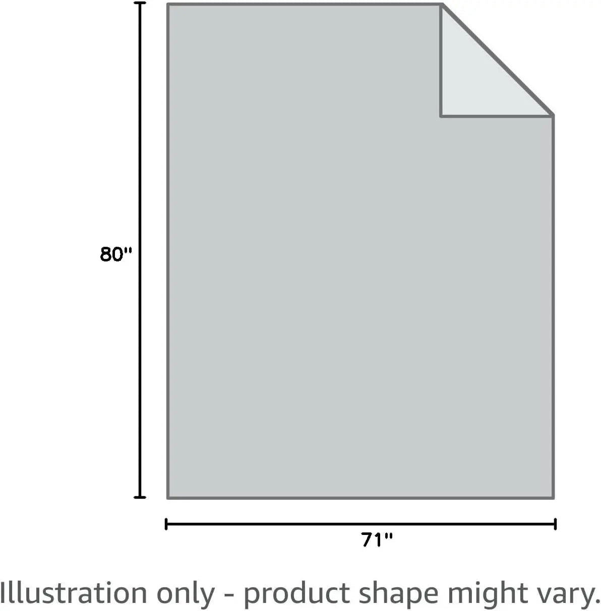 Dual-Sided Sherpa Fleece Throw Blanket, 71" x 80", Soft and Cozy for Couch, Sofa, and Bed (Grey)