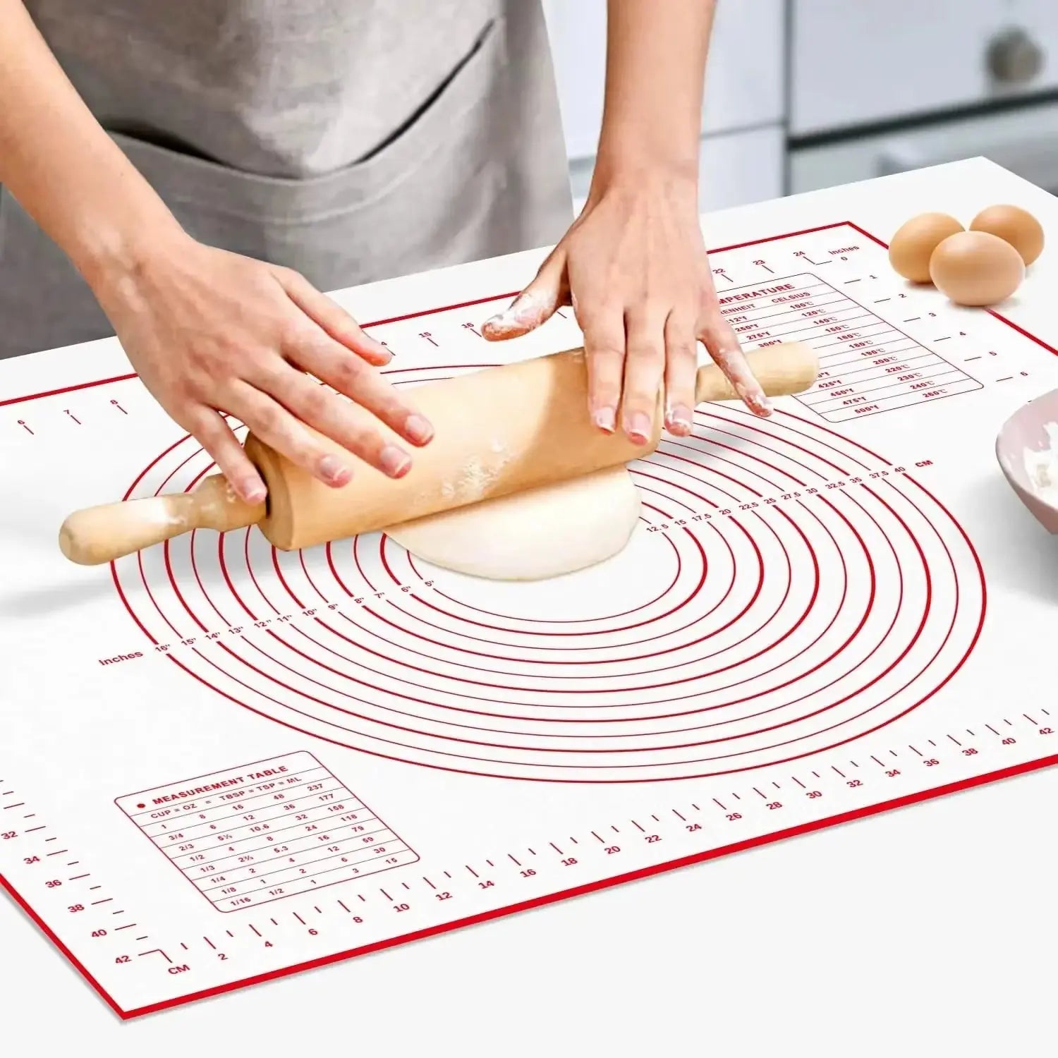 UNTIOR Silicone Kneading Dough Mat - Versatile Baking Mat for Pizza, Cake, and Dough Preparation in the Kitchen