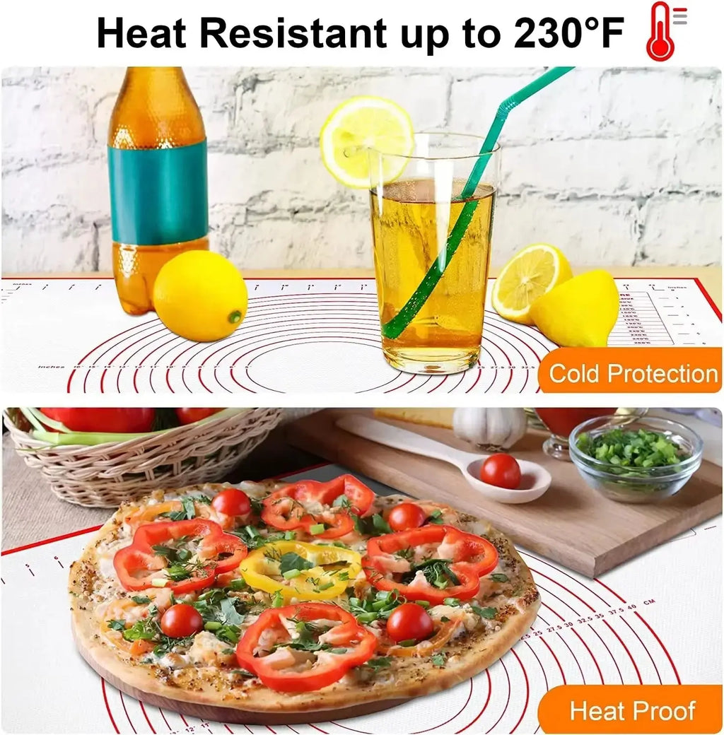 UNTIOR Silicone Kneading Dough Mat - Versatile Baking Mat for Pizza, Cake, and Dough Preparation in the Kitchen