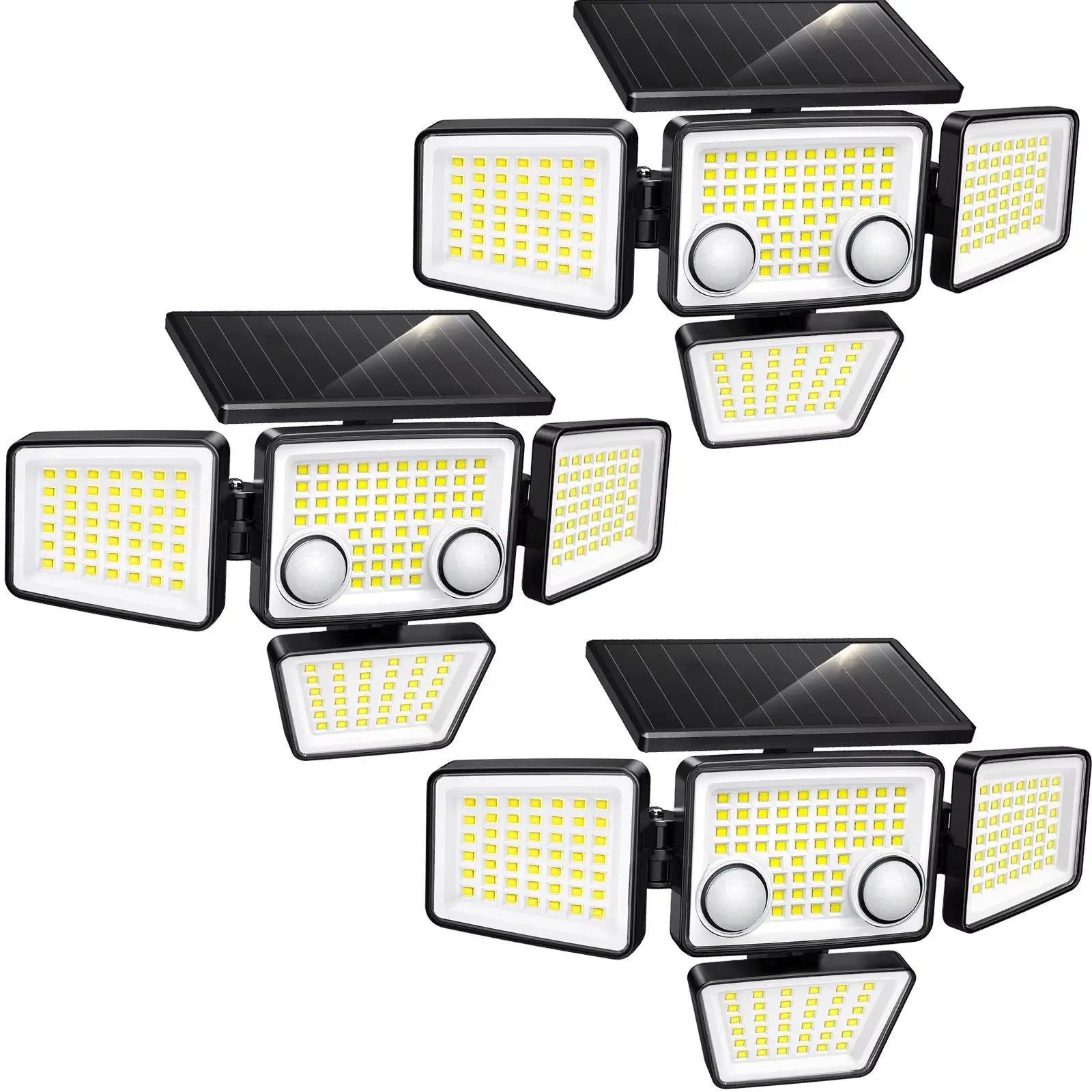 Solar Outdoor Motion Sensor Flood Lights - 3000 Lumens, 188 LED Security Lighting for Patios, Backyards, and Yards