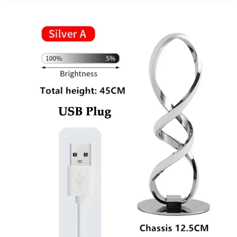 Contemporary LED Table Lamp for Living Spaces, Ideal for Coffee Tables, Bedrooms, and Dining Areas