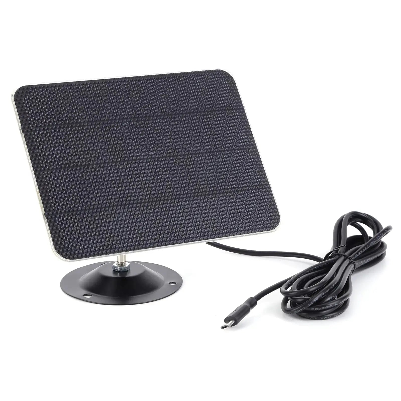 6-3W Solar Panel Charger for Ring Doorbell with IP65 Waterproof Rating and 360° Adjustable Wall Mount for Ring Video Doorbell Models 2, 3, 3 Plus, and 4