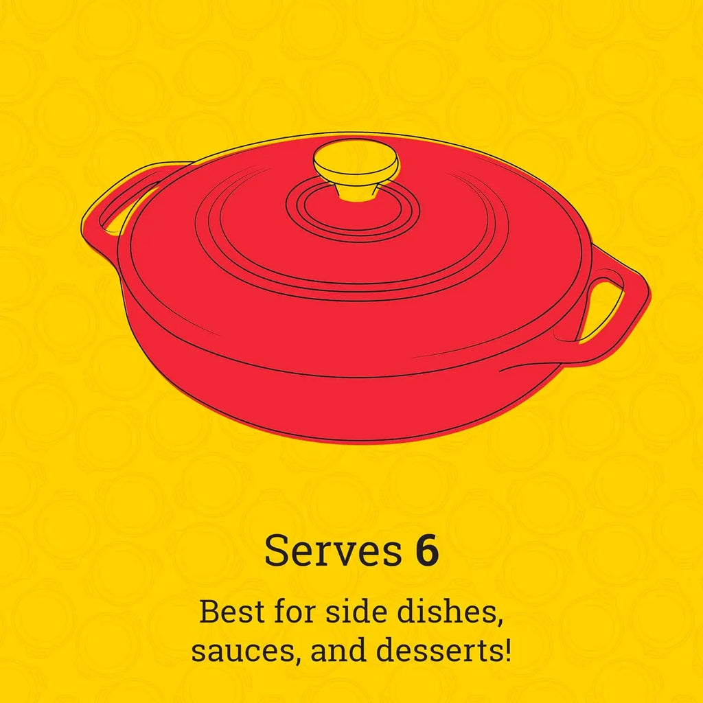 3.6 Quart Enameled Cast Iron Oval Casserole with Lid and Dual Handles – Oven Safe to 500°F – Versatile for Marinating, Cooking, Baking, Refrigerating, and Serving – Island Spice Red