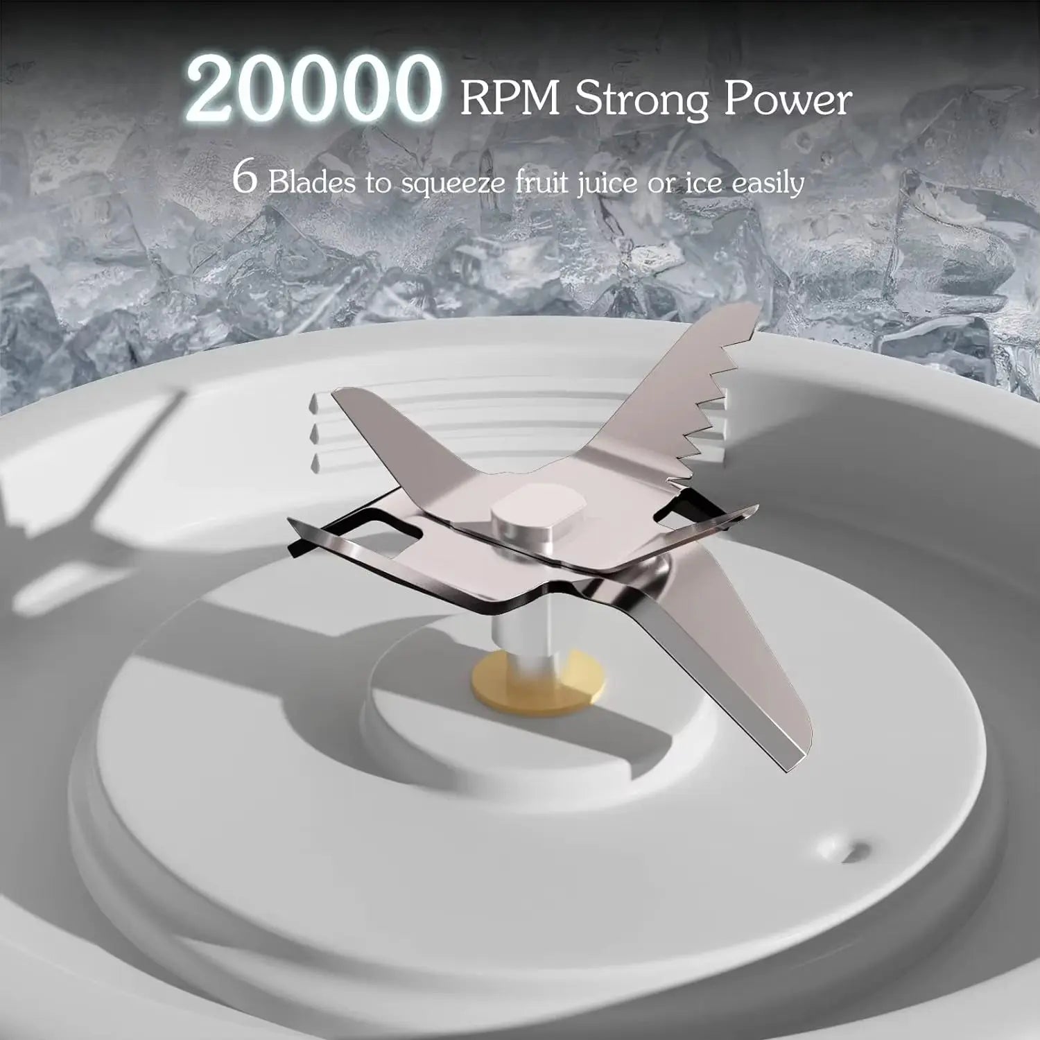 High-Performance Portable Blender for Shakes and Smoothies, 150W Motor, Quick USB-C Rechargeable, Compact Design with Power Display