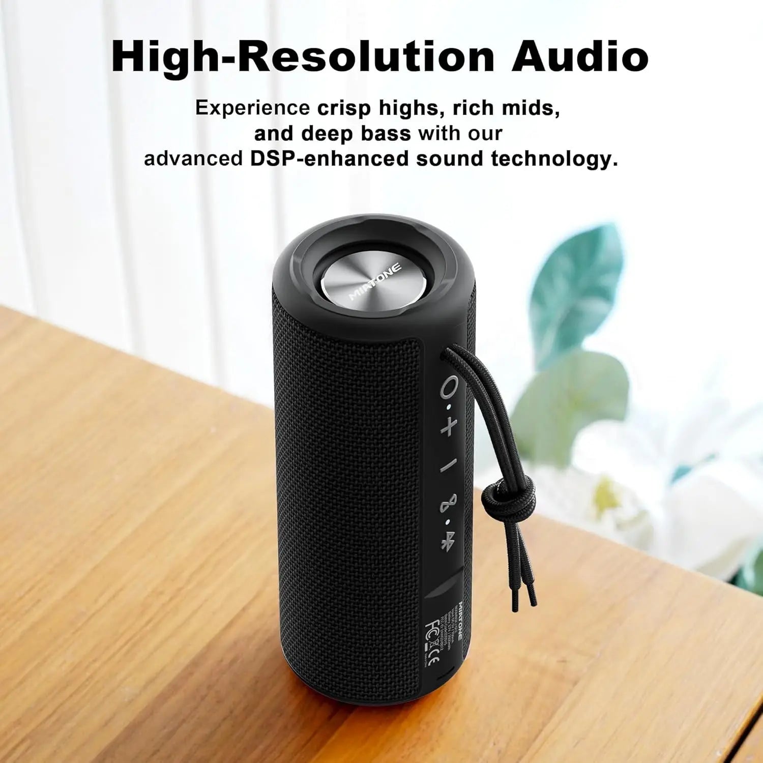 Outdoor Portable Bluetooth Waterproof Speaker - Black