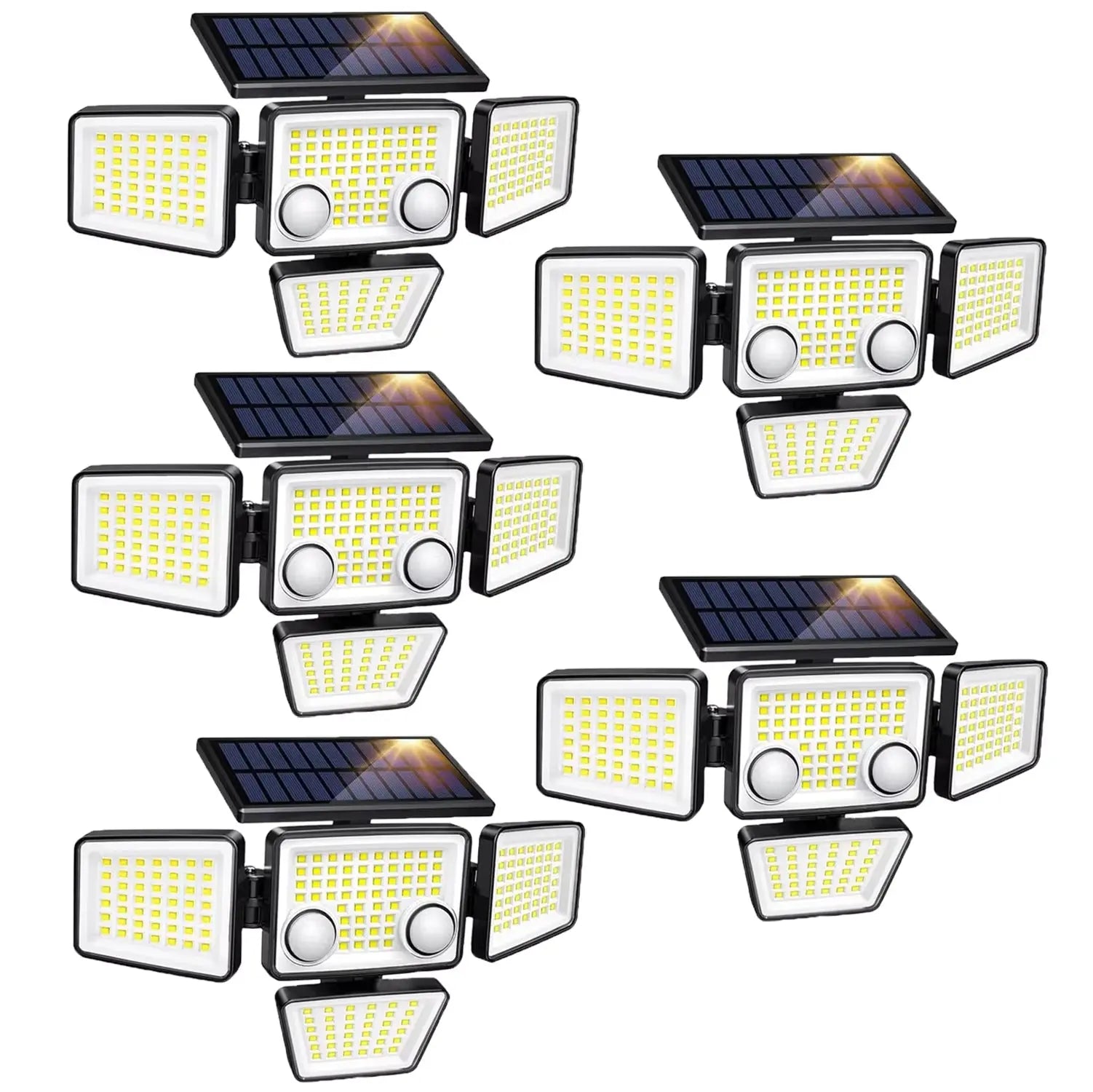 Solar Outdoor Motion Sensor Flood Lights - 3000 Lumens, 188 LED Security Lighting for Patios, Backyards, and Yards