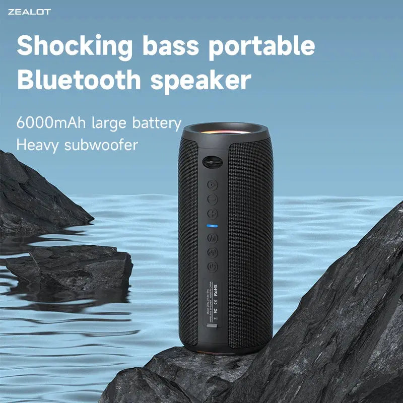 S51 Pro High-Power 40W Bluetooth Speaker with 3D Stereo Bass, Portable IPX5 Waterproof Design, and TWS Compatibility