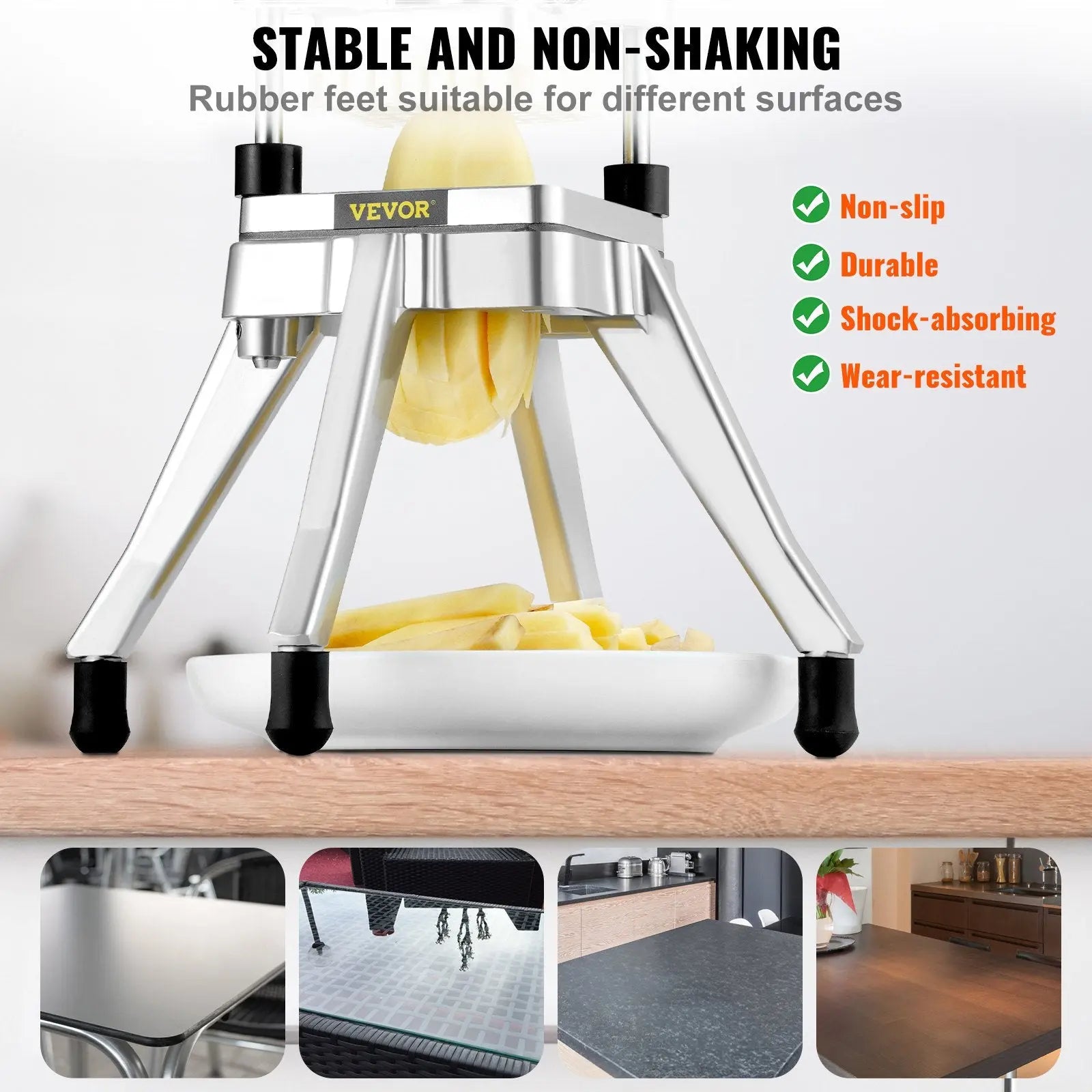 Professional Stainless Steel Vegetable and Fruit Chopper with Four Blades for Commercial Use