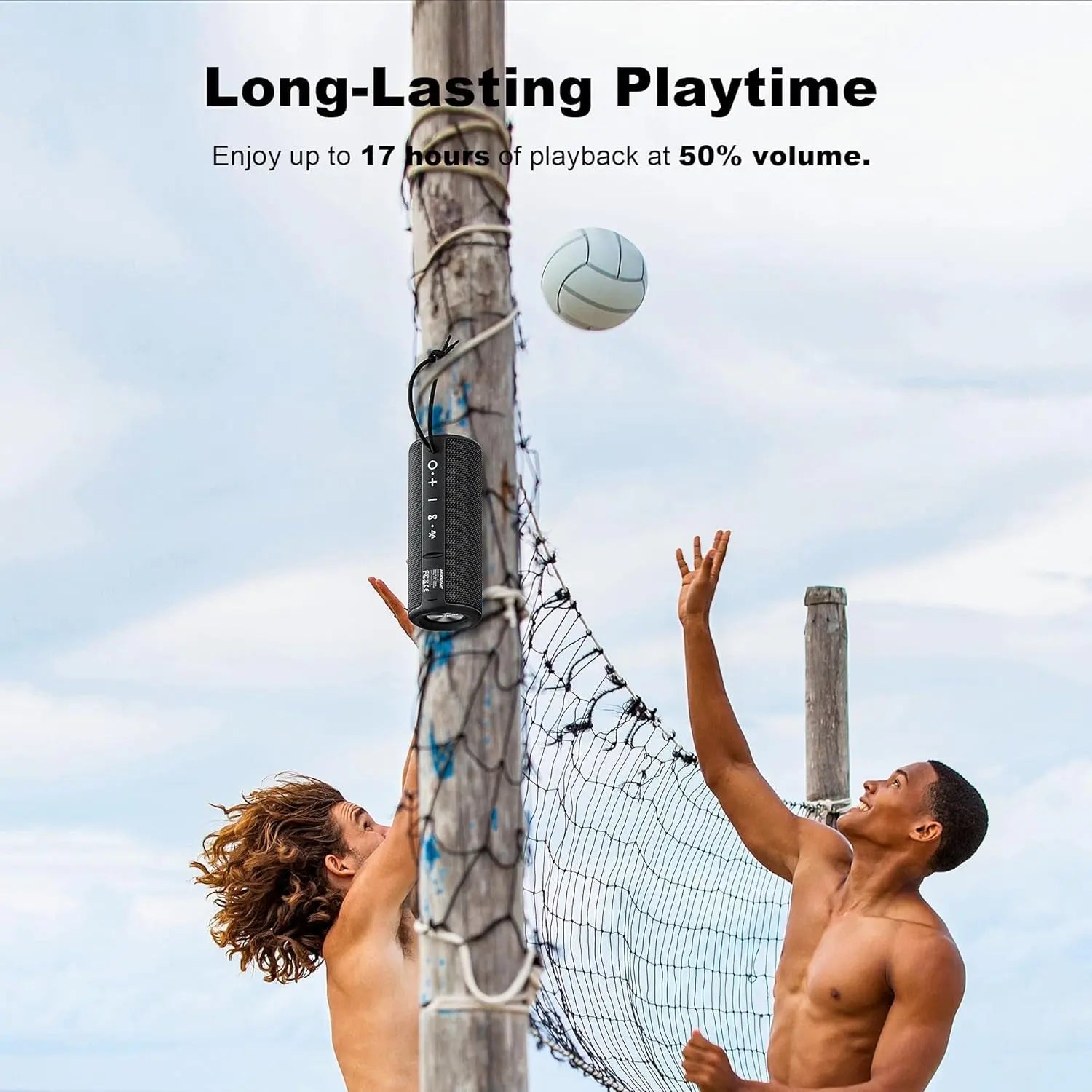 Outdoor Portable Bluetooth Waterproof Speaker - Black