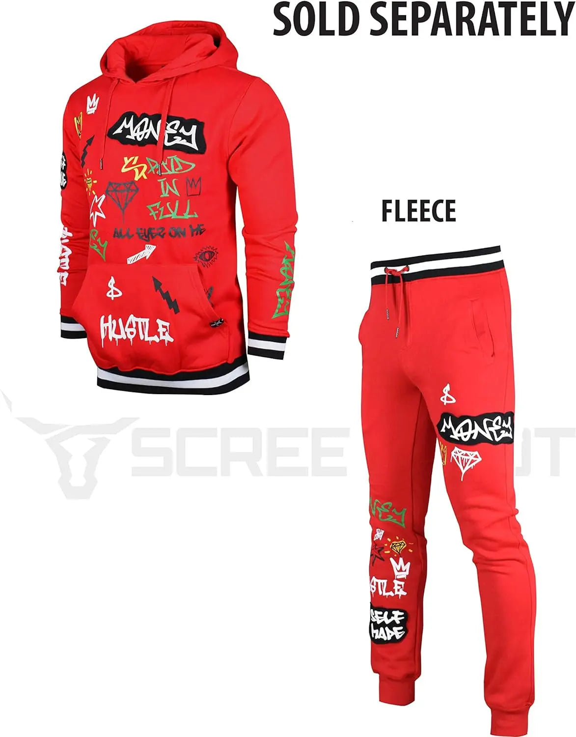 BRAND Men's Premium Slim Fit Hip Hop Track Pants - Athletic Jogger with Side Taping