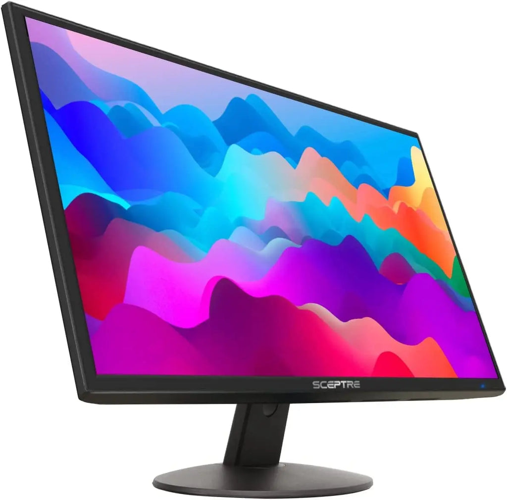 E249W-19203R 24-Inch Full HD LED Gaming Monitor with Dual HDMI, VGA, 75Hz Refresh Rate, and Built-In Speakers - Machine Black