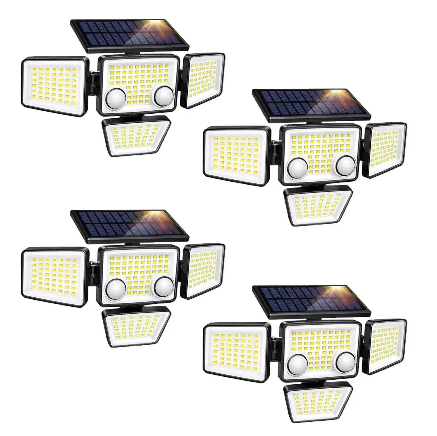 Solar Outdoor Motion Sensor Flood Lights - 3000 Lumens, 188 LED Security Lighting for Patios, Backyards, and Yards