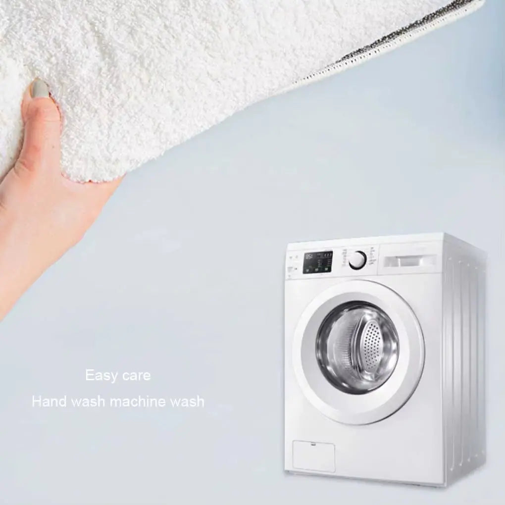 Large Irregular Thickened Washable Bedside Rugs - Comfortable Floor Mat for Living Room, Camping, and Bath Door Decor