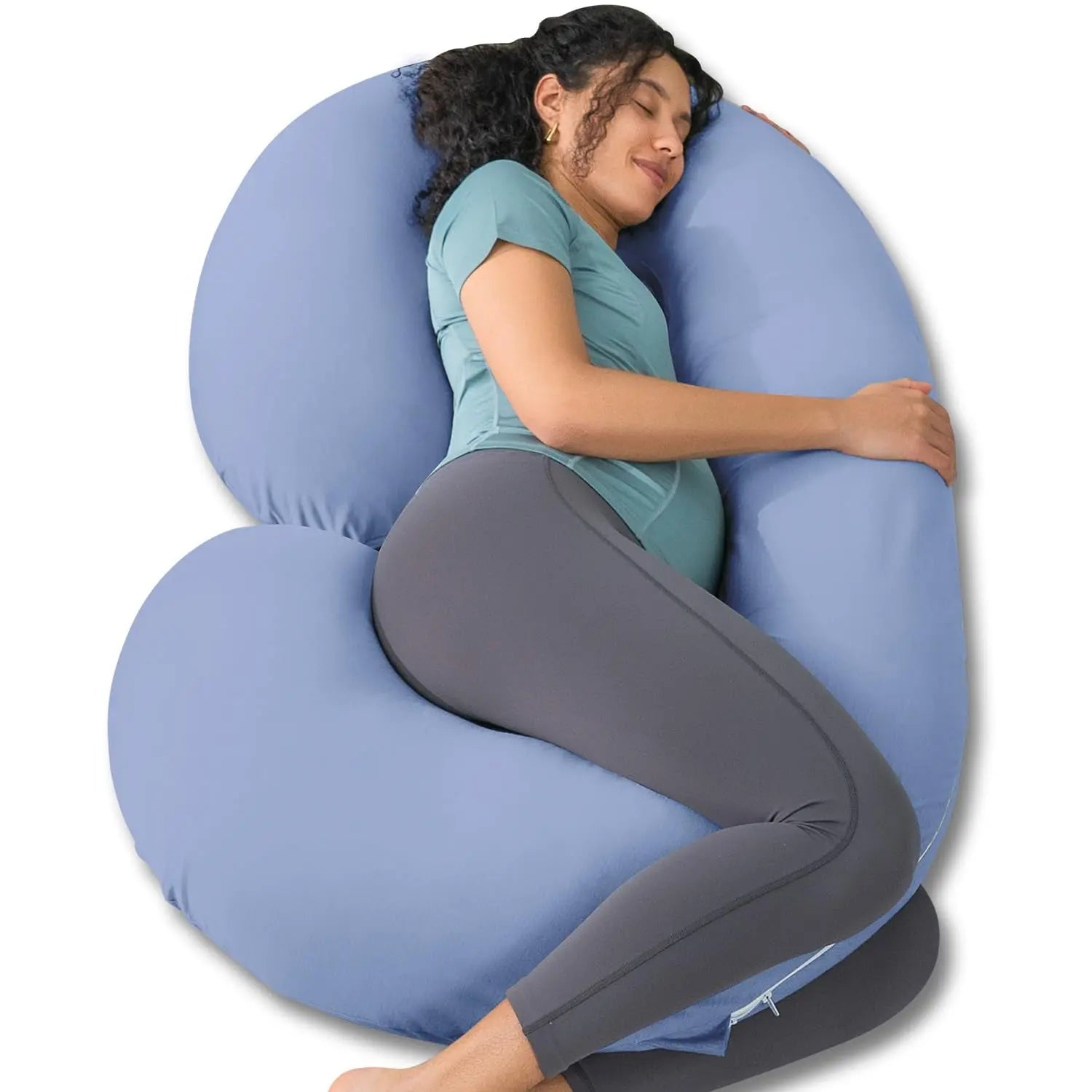 Cooling Maternity Pillow for Pregnant Women (Cooling Blue)