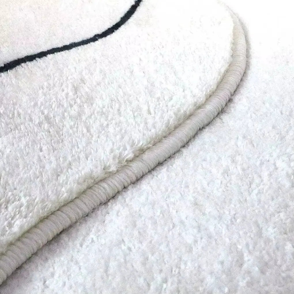 Large Irregular Thickened Washable Bedside Rugs - Comfortable Floor Mat for Living Room, Camping, and Bath Door Decor