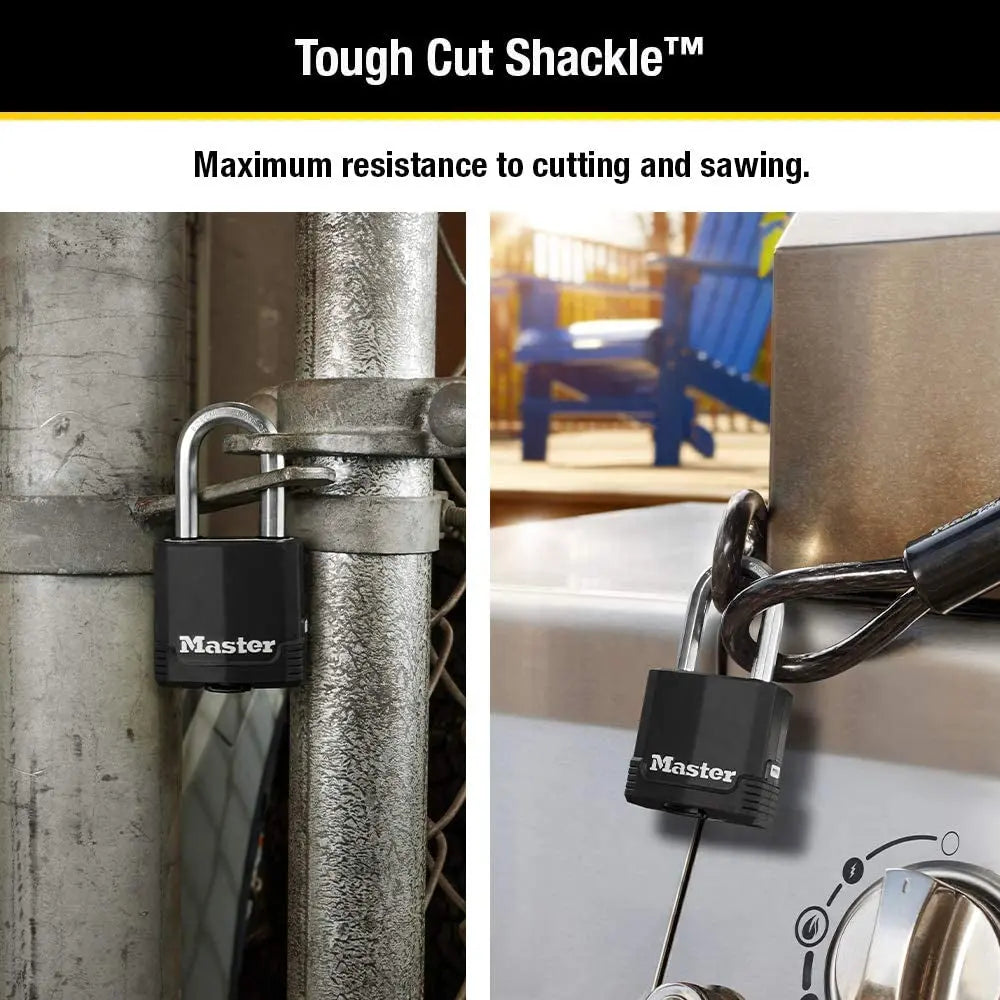 Magnum Heavy Duty Outdoor Padlock by  - Weather Resistant Body and Cut Resistant Shackle for Fences, Gates, and Sheds, Model M115XDLF