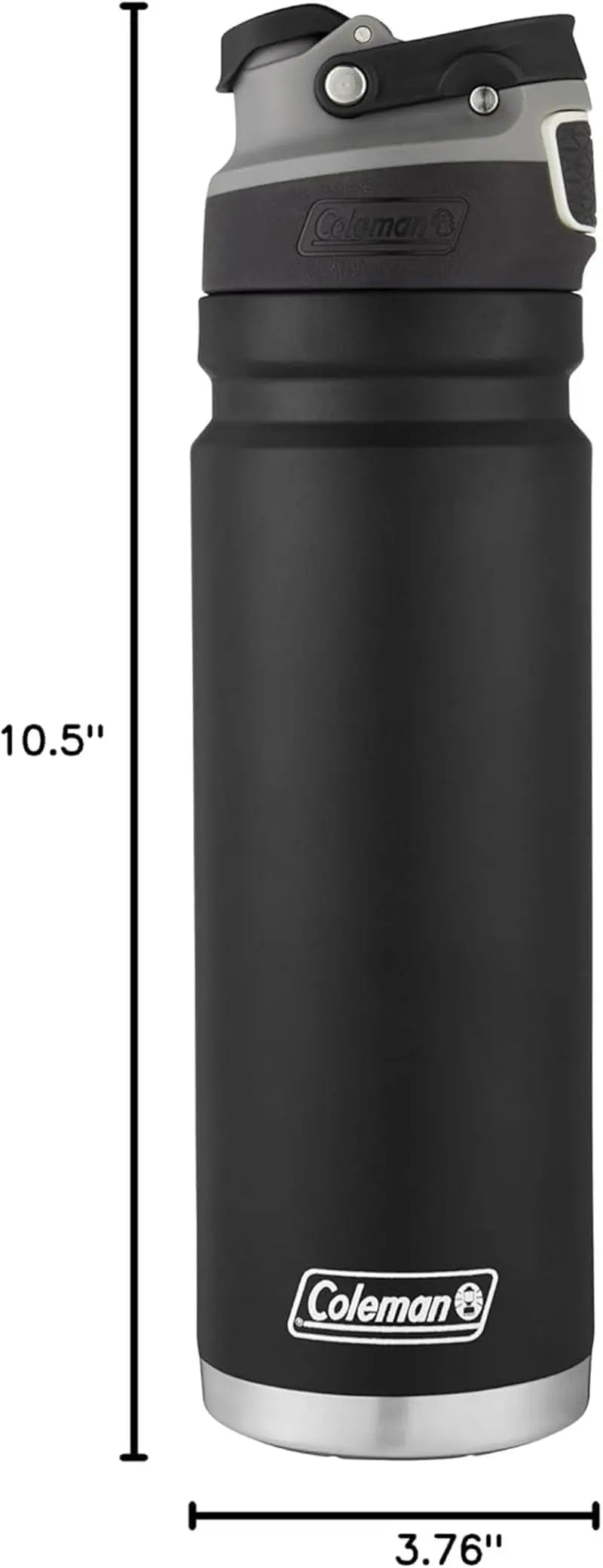 Autoseal Freeflow 24 oz Stainless Steel Water Bottle in Black