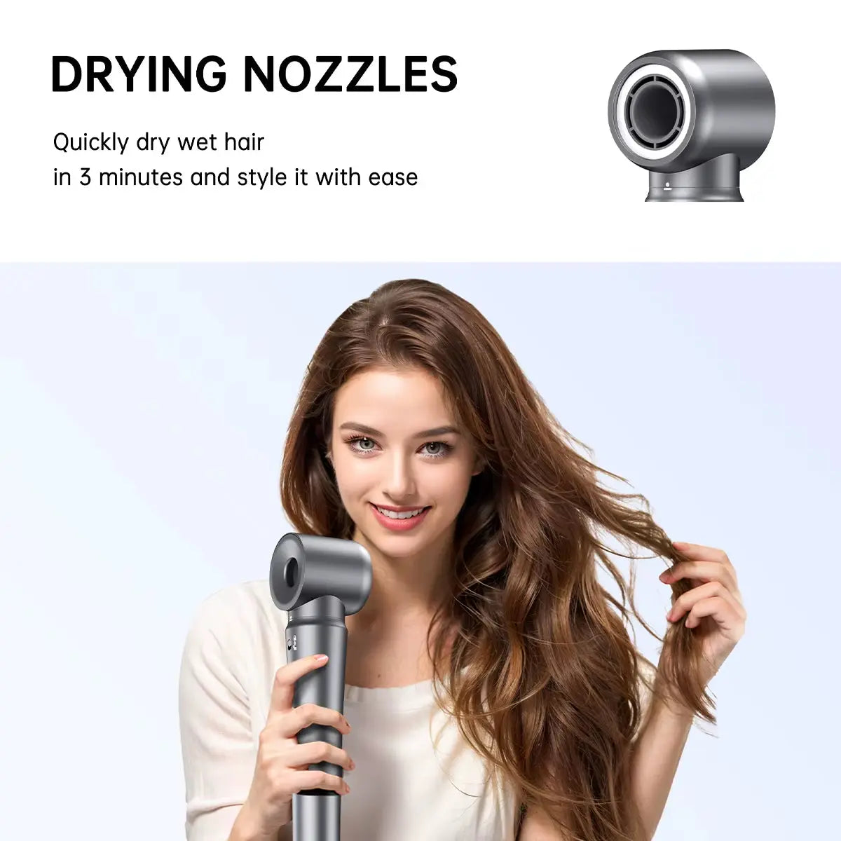 5-in-1 Hair Dryer and Styling Tool with Straightener and 32mm Curling Iron, Featuring 300 Million Negative Ions for Hair Care and Quick Drying (1-3 Minutes) - Ideal Gift Option