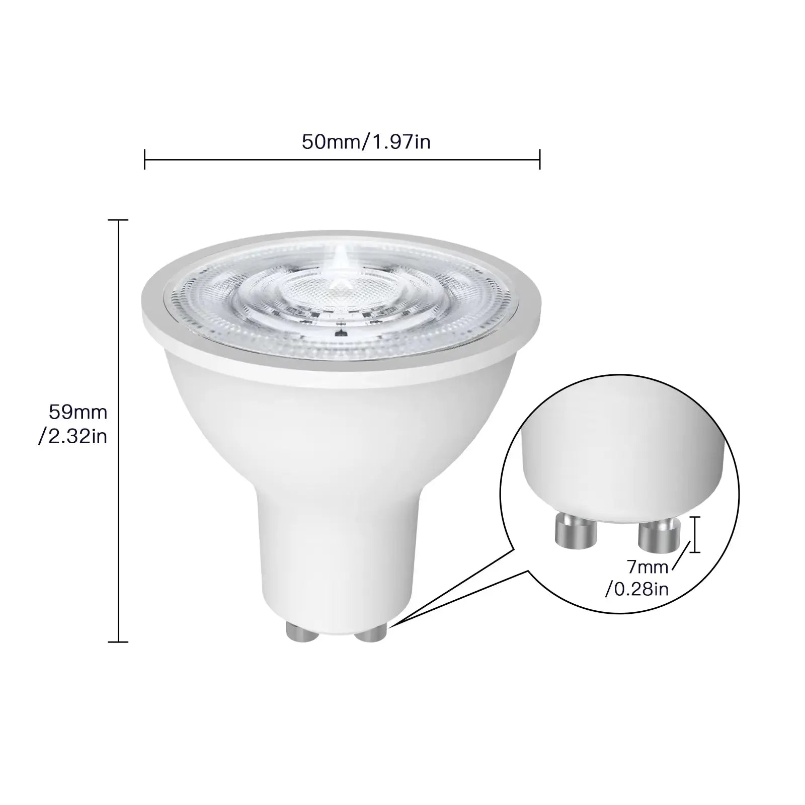 Tuya Zigbee GU10 Smart LED Bulbs - RGB and C+W Dimmable Lamps with Smart Life App Control and Voice Compatibility for Alexa/Google
