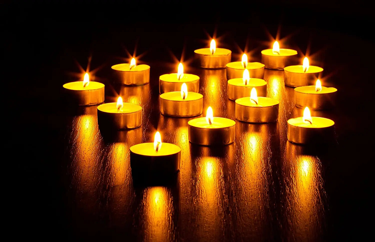 Premium Unscented Tea Light Candles - 50 Bulk Pack - Natural Palm Oil - European Quality - 4 Hour Burn Time