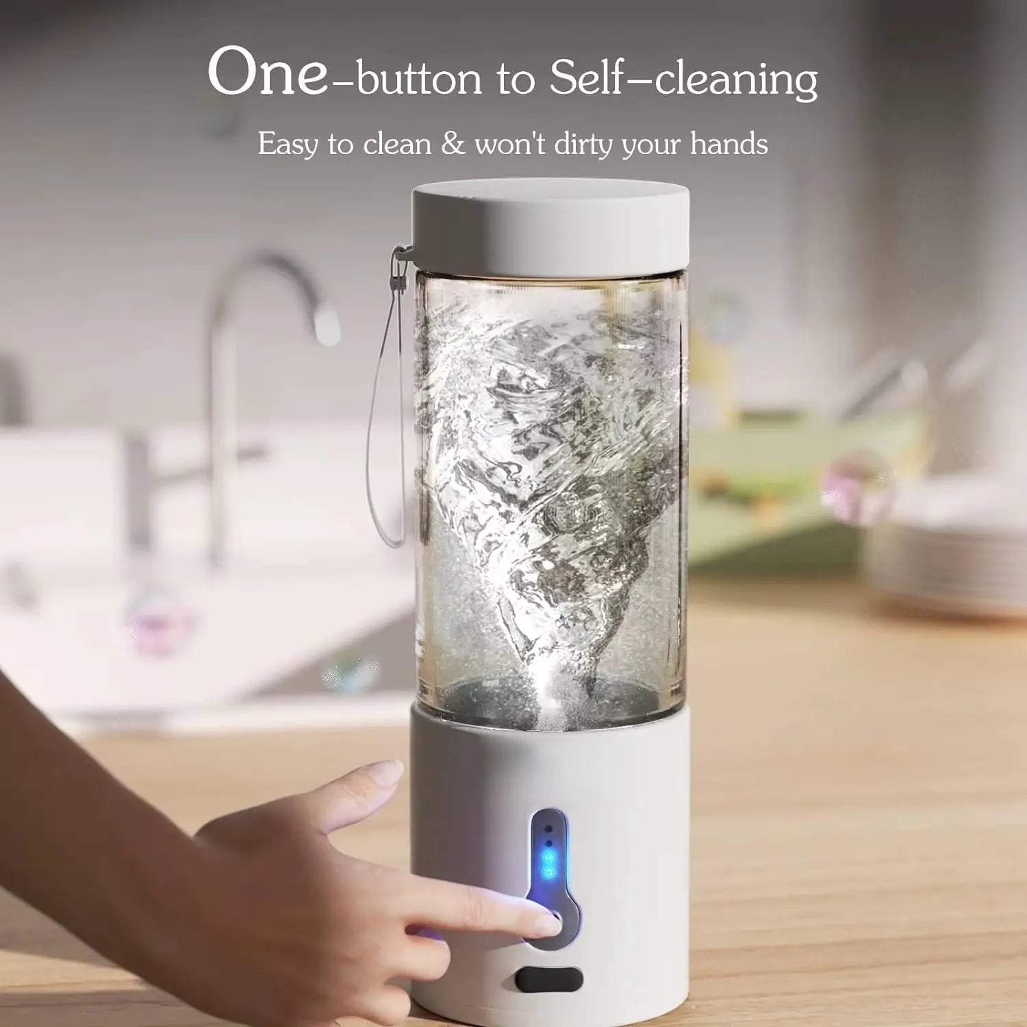 High-Performance Portable Blender for Shakes and Smoothies, 150W Motor, Quick USB-C Rechargeable, Compact Design with Power Display