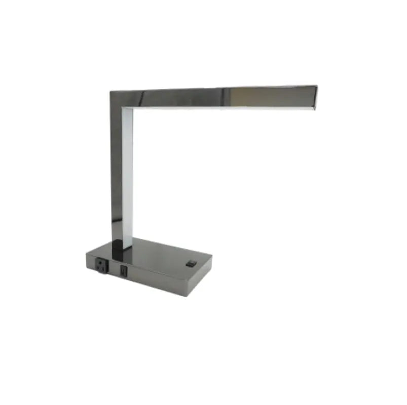 Contemporary LED Desk Lamp with Integrated USB Port and Power Outlet