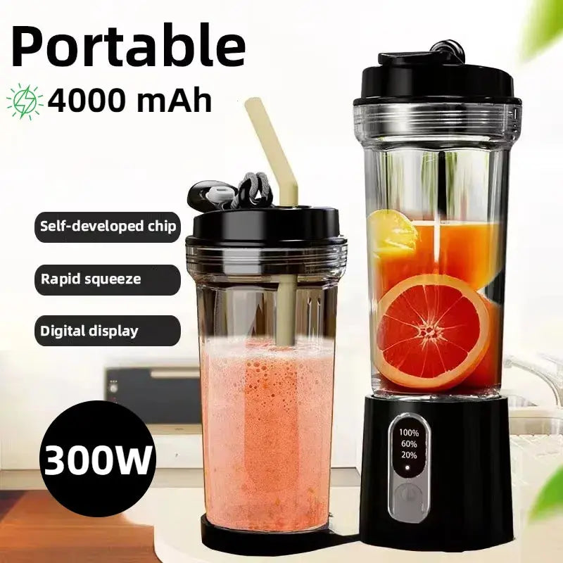 2025 Portable Multifunctional High-Power Juicer with Strong Motor and 4000mAh Battery for Indoor and Outdoor Use