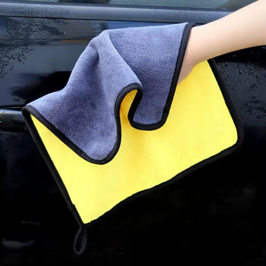 Microfiber Cleaning Towels - 6 Pack, 16 x 16 Inches for Automotive Detailing, Glass Cleaning, and Electronic Screen Care