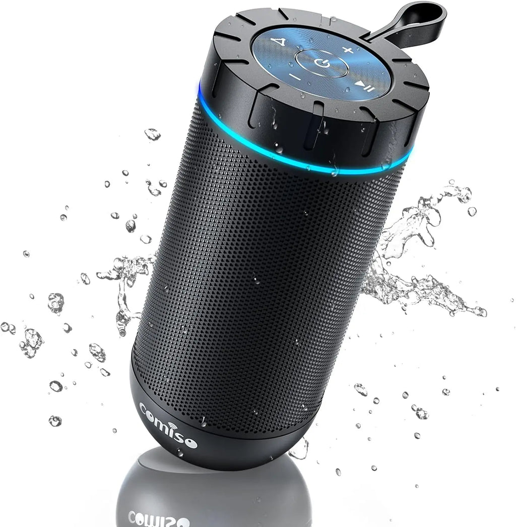 IP65 Waterproof Bluetooth Speaker - Portable 360° HD Stereo Sound, Enhanced Bass, TWS Pairing, 24-Hour Playtime, Ideal for Home, Outdoor, Camping, and Beach Use, Perfect Gift for All.