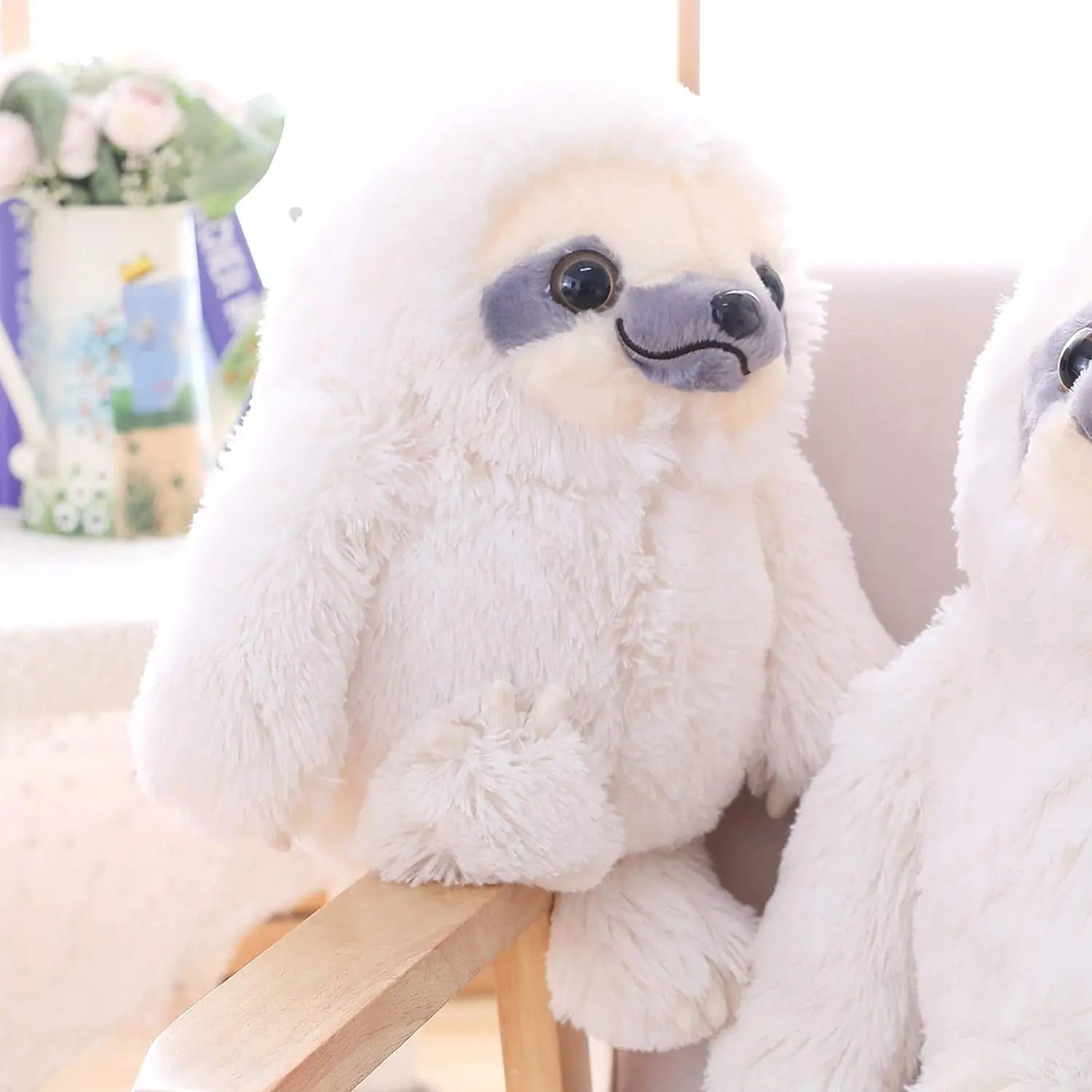 Ivory Plush Sloth Stuffed Animal Toy - 15.7 Inch Cute Teddy Bear for Kids' Birthday Gifts and Baby Dolls