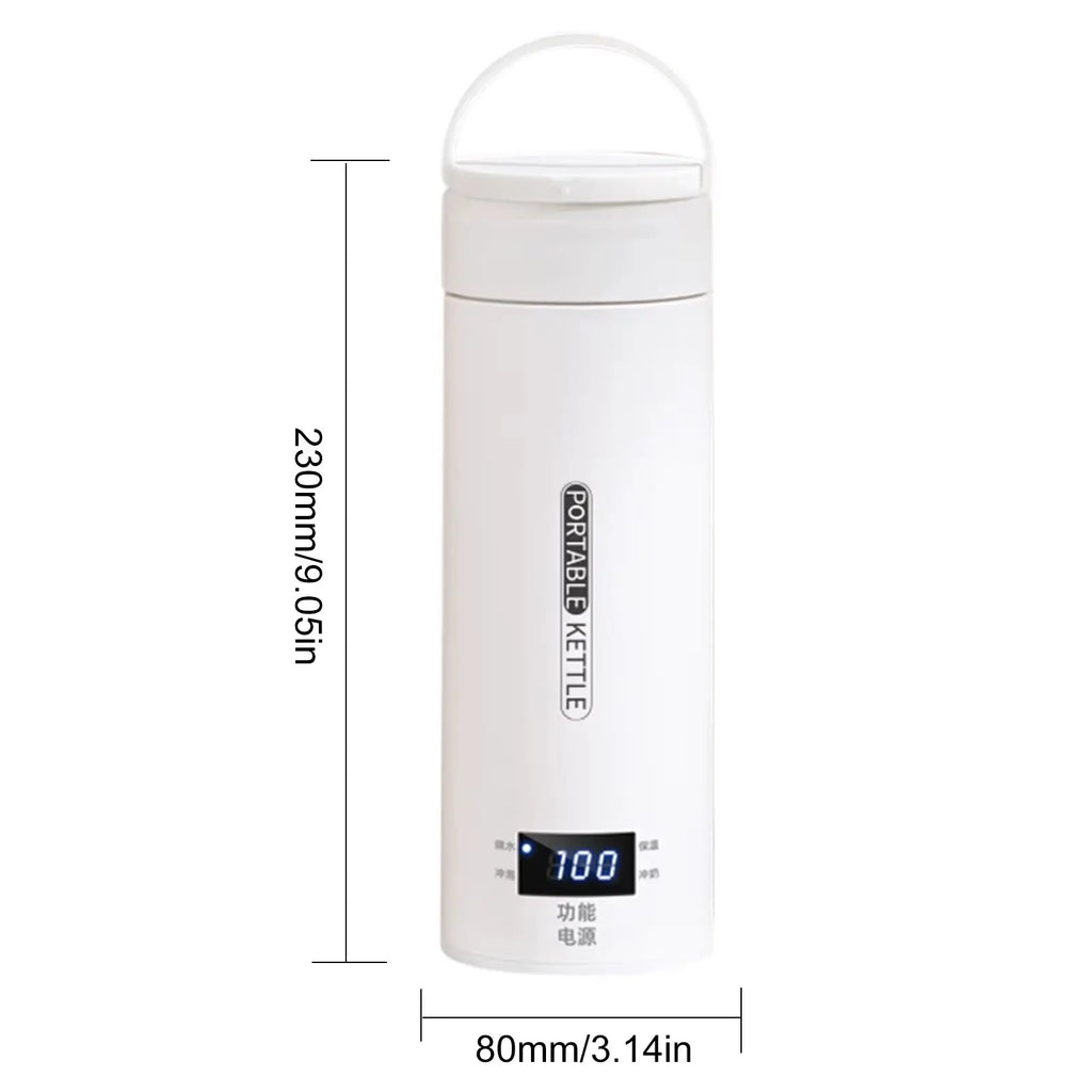500ml Electric Heating Cup - Leakproof Smart Boiling Kettle for Office and Travel with EU/US Plug