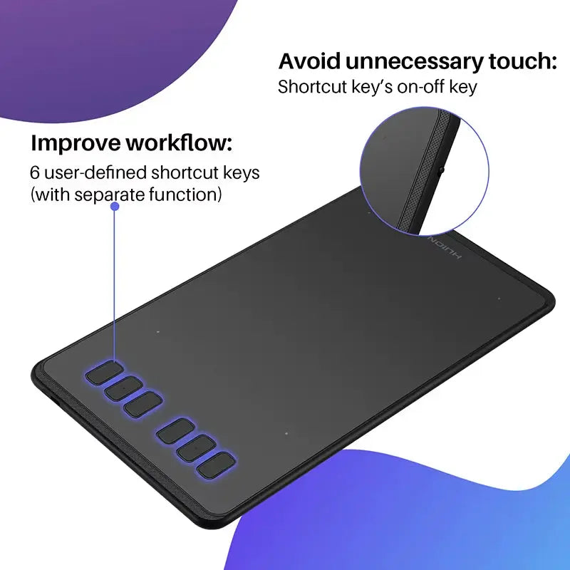 H640P and H950P Ultralight Graphic Tablets with Battery-Free Stylus for Digital Drawing on PC and Android Devices