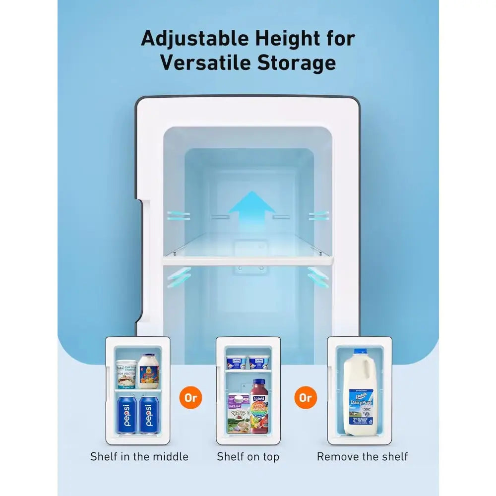 Mini Fridge 2.0 Generation, 6 Liter Capacity Makeup and Skincare Refrigerator, 110V AC/12V DC Portable Thermoelectric Cooler and Warmer